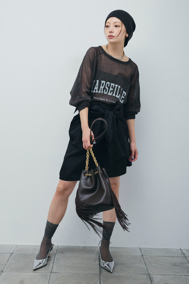 [予約/SET]ロゴプリントシアーニット+ブロードシャツロンパース(2set)