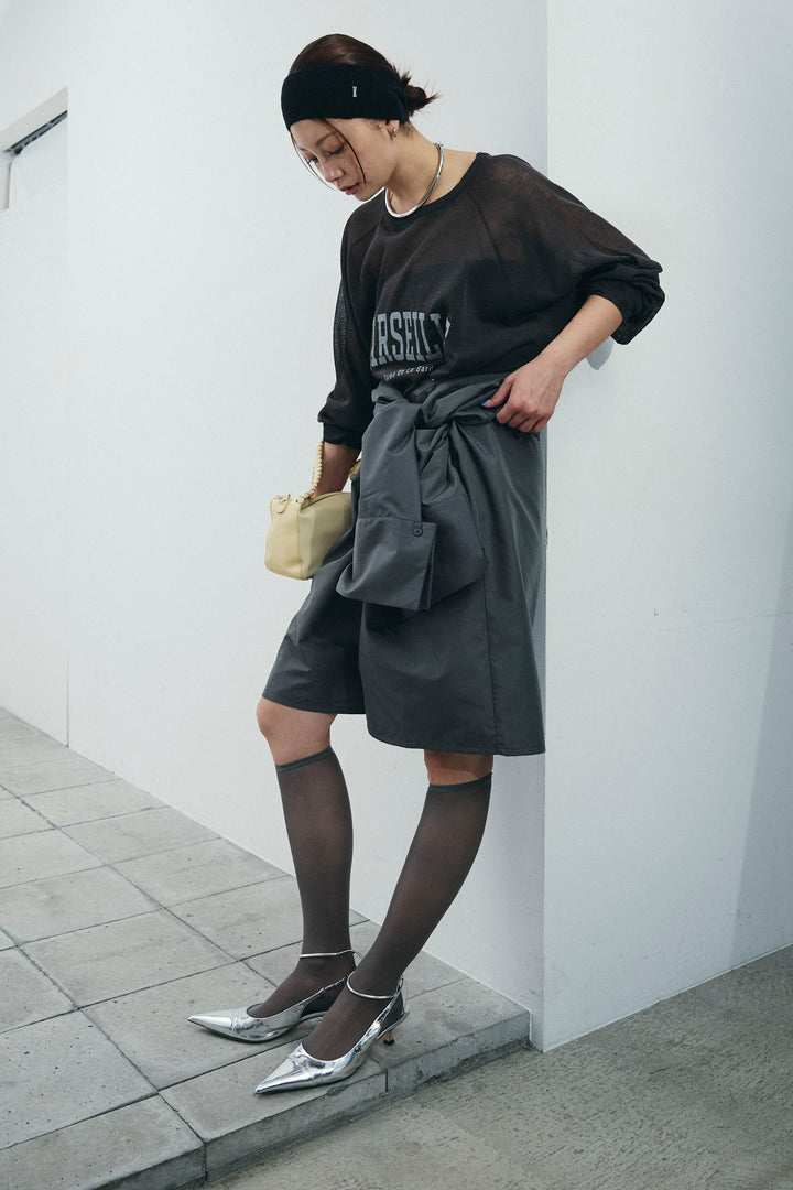 [予約/SET]ロゴプリントシアーニット+ブロードシャツロンパース(2set)