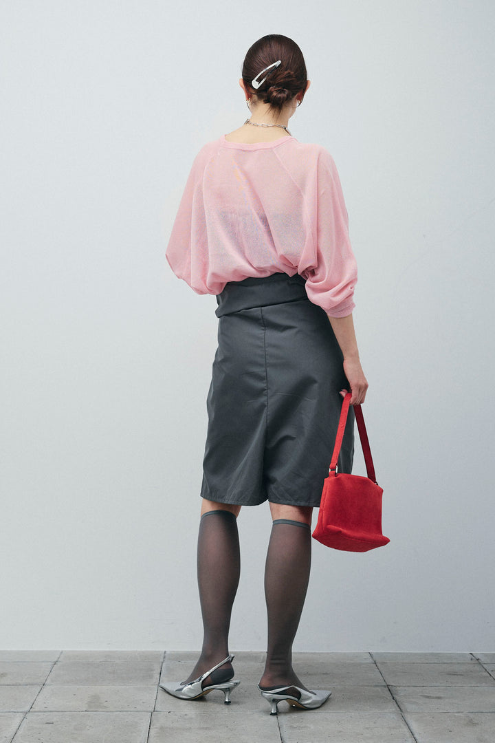 [予約/SET]ロゴプリントシアーニット+ブロードシャツロンパース(2set)