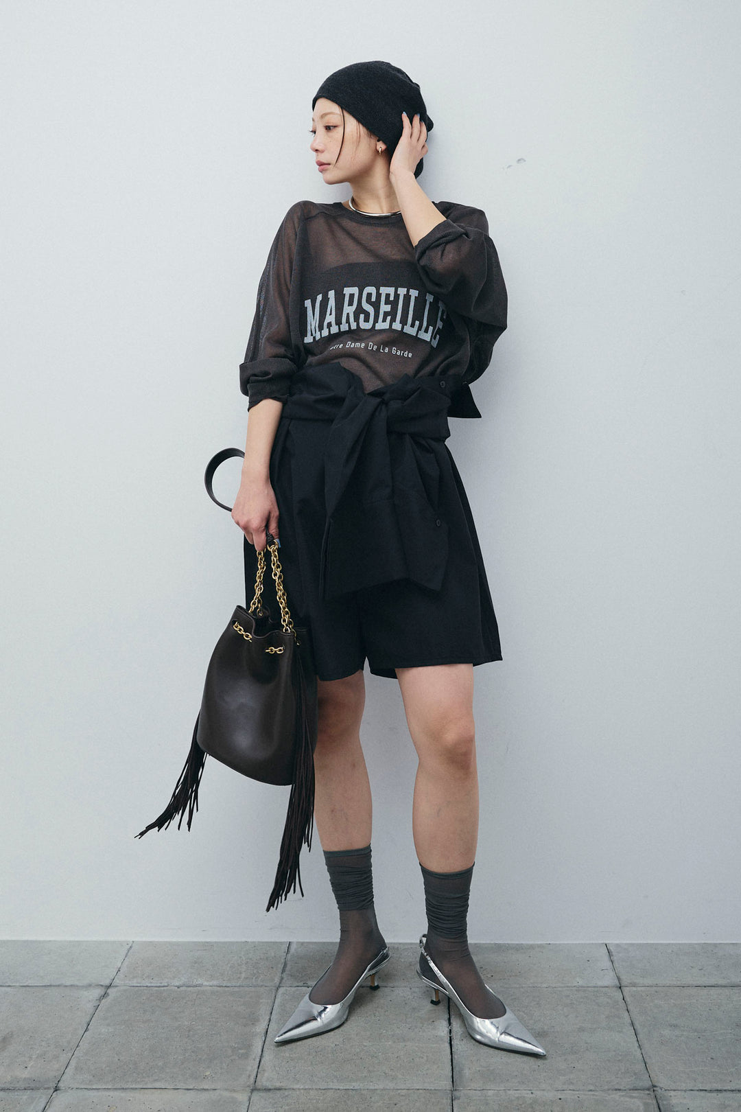 [予約/SET]ロゴプリントシアーニット+ブロードシャツロンパース(2set)