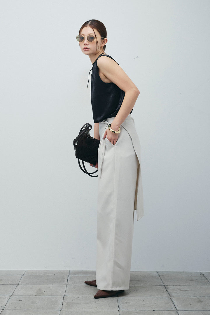 サテン2wayトップス