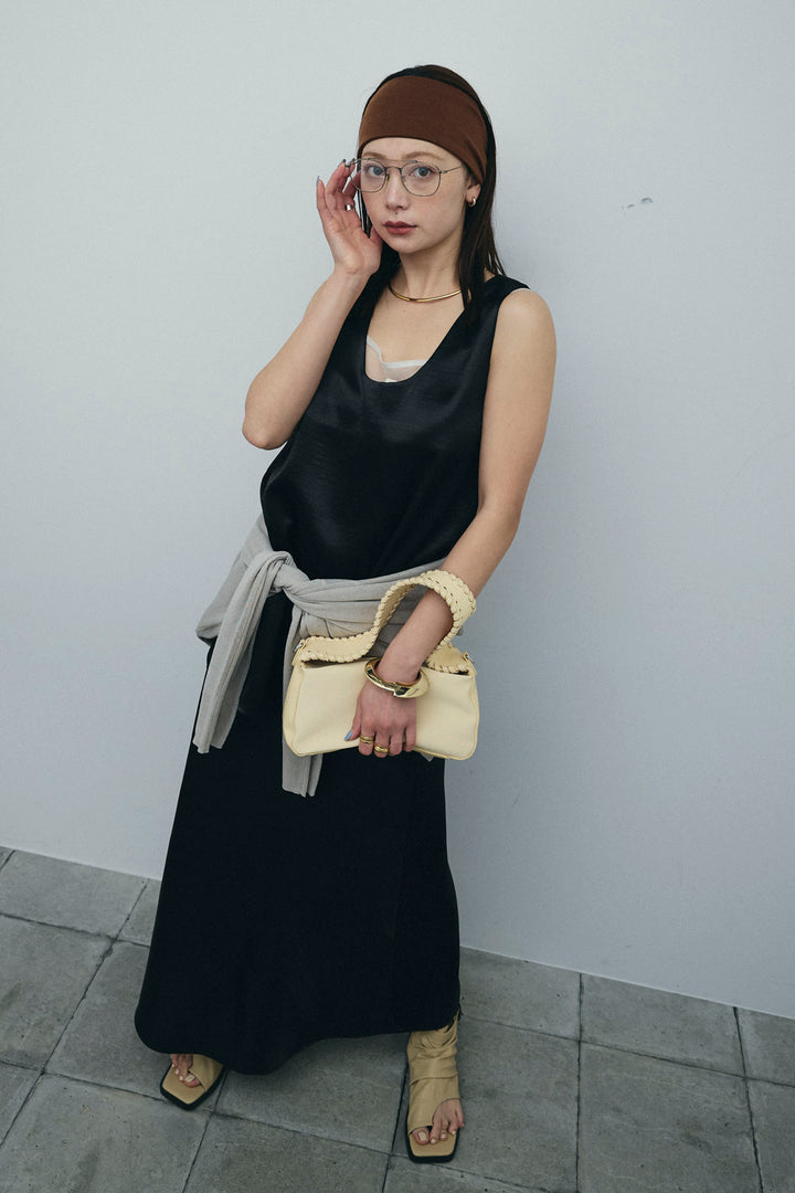 [予約/SET]サテン2wayトップス+サテンナロースカート(2set)