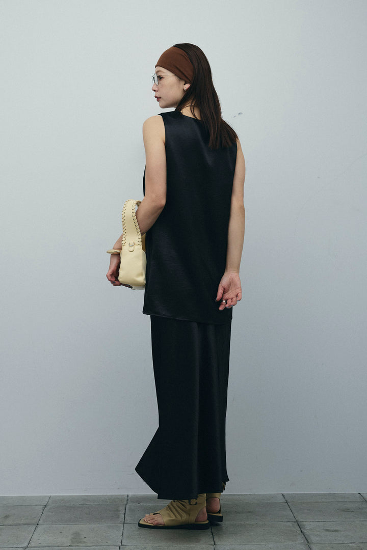 [予約/SET]サテン2wayトップス+サテンナロースカート(2set)