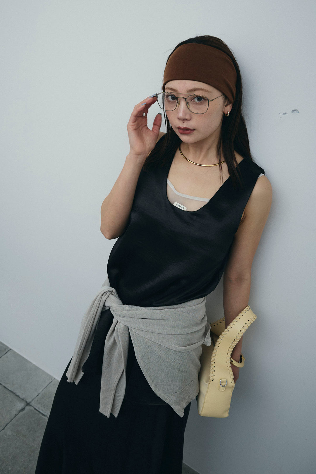 [予約/SET]サテン2wayトップス+サテンナロースカート(2set)