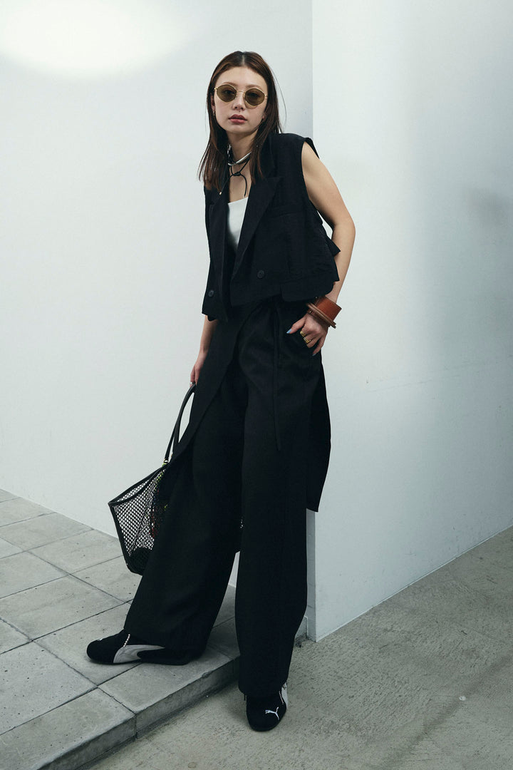 [予約]バックフリルヘムショートテーラードベスト