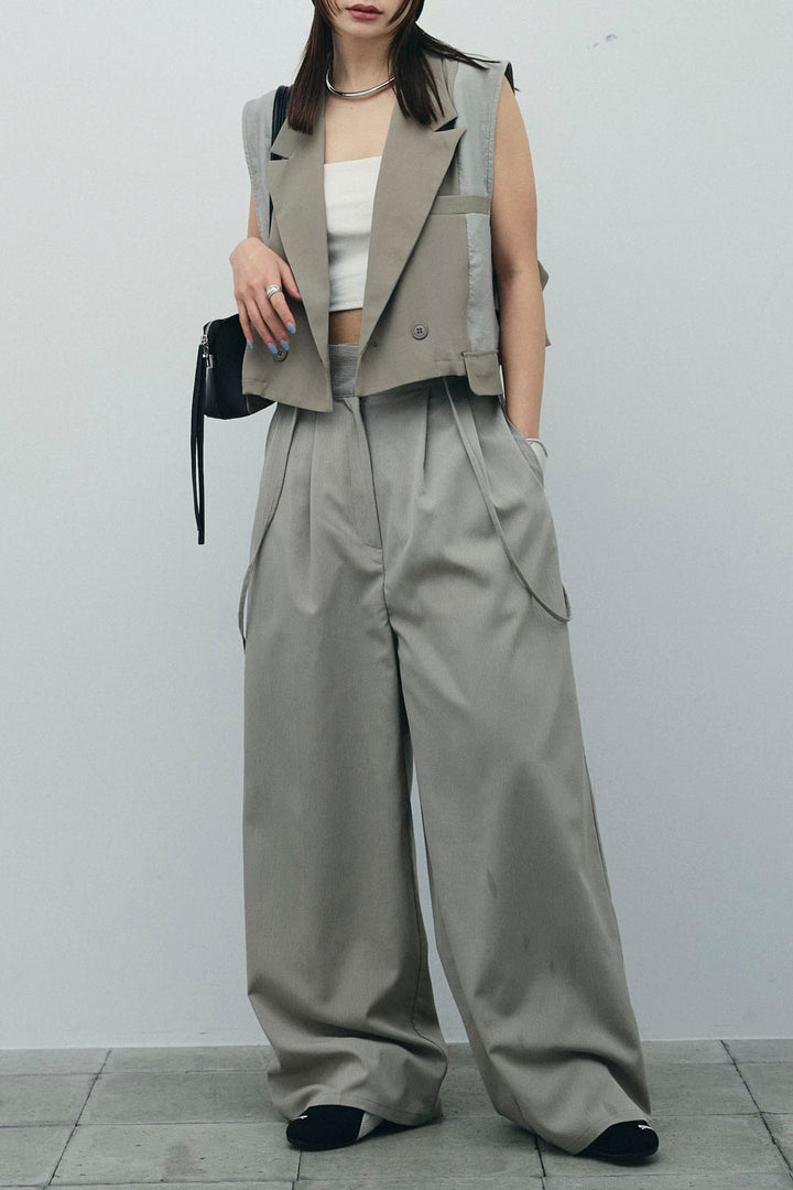 [予約/SET]ネーム入りアメスリタンク+テレコベーシックタンク+クレープタックワイドサロペット(3set)