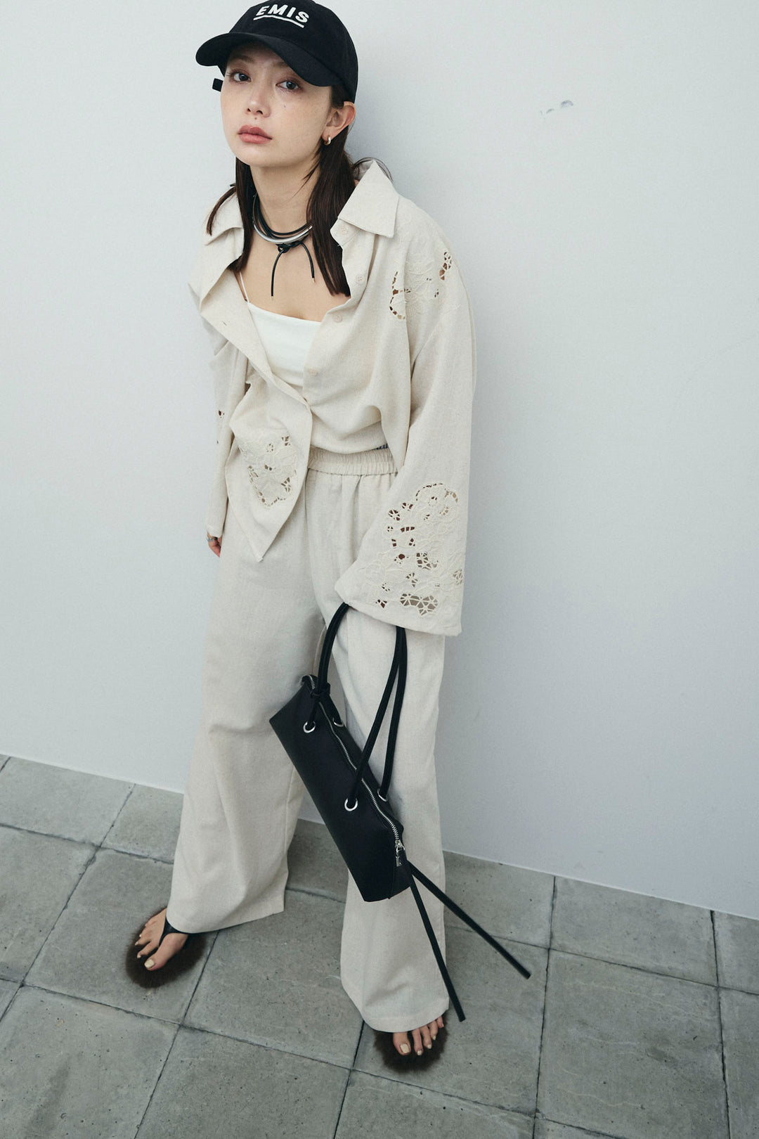 [予約]カットワークレースセットアップ