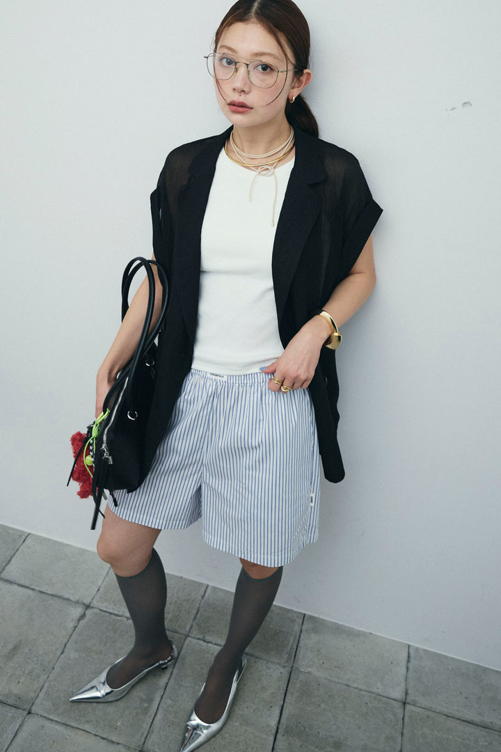 [予約]ストライプイージーハーフパンツ