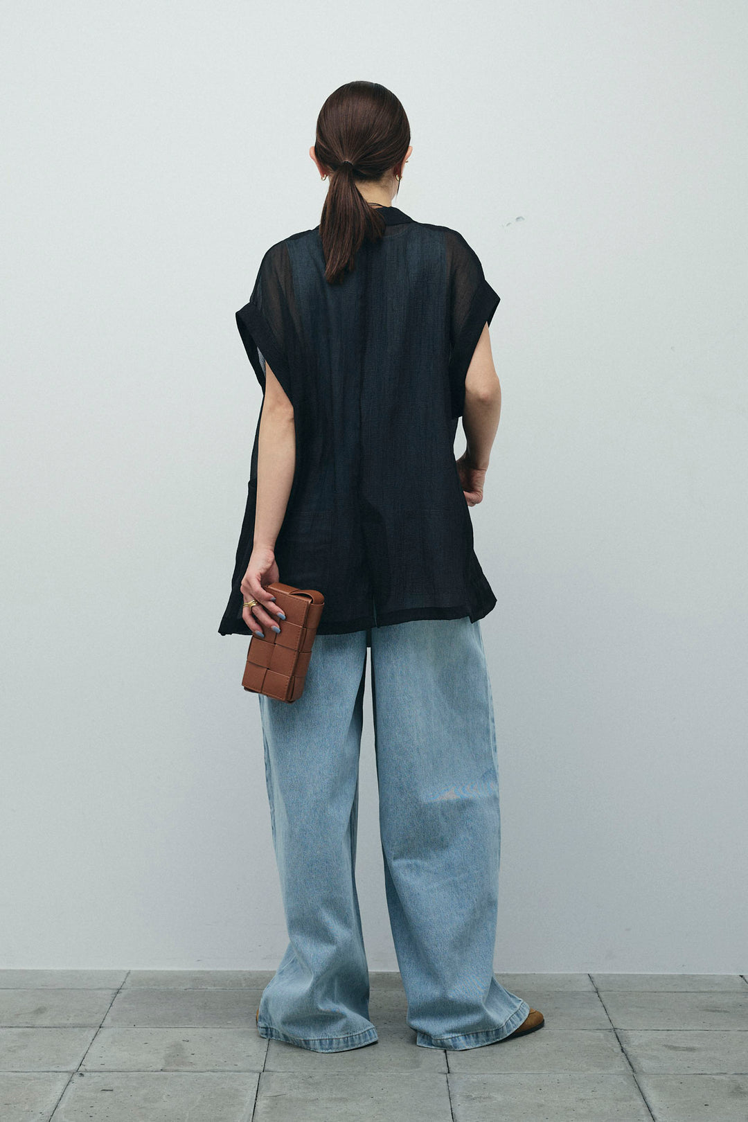 [予約/SET]ラメワッシャーダブルジレ+フロントジップアメスリデニムオールインワン(2set)