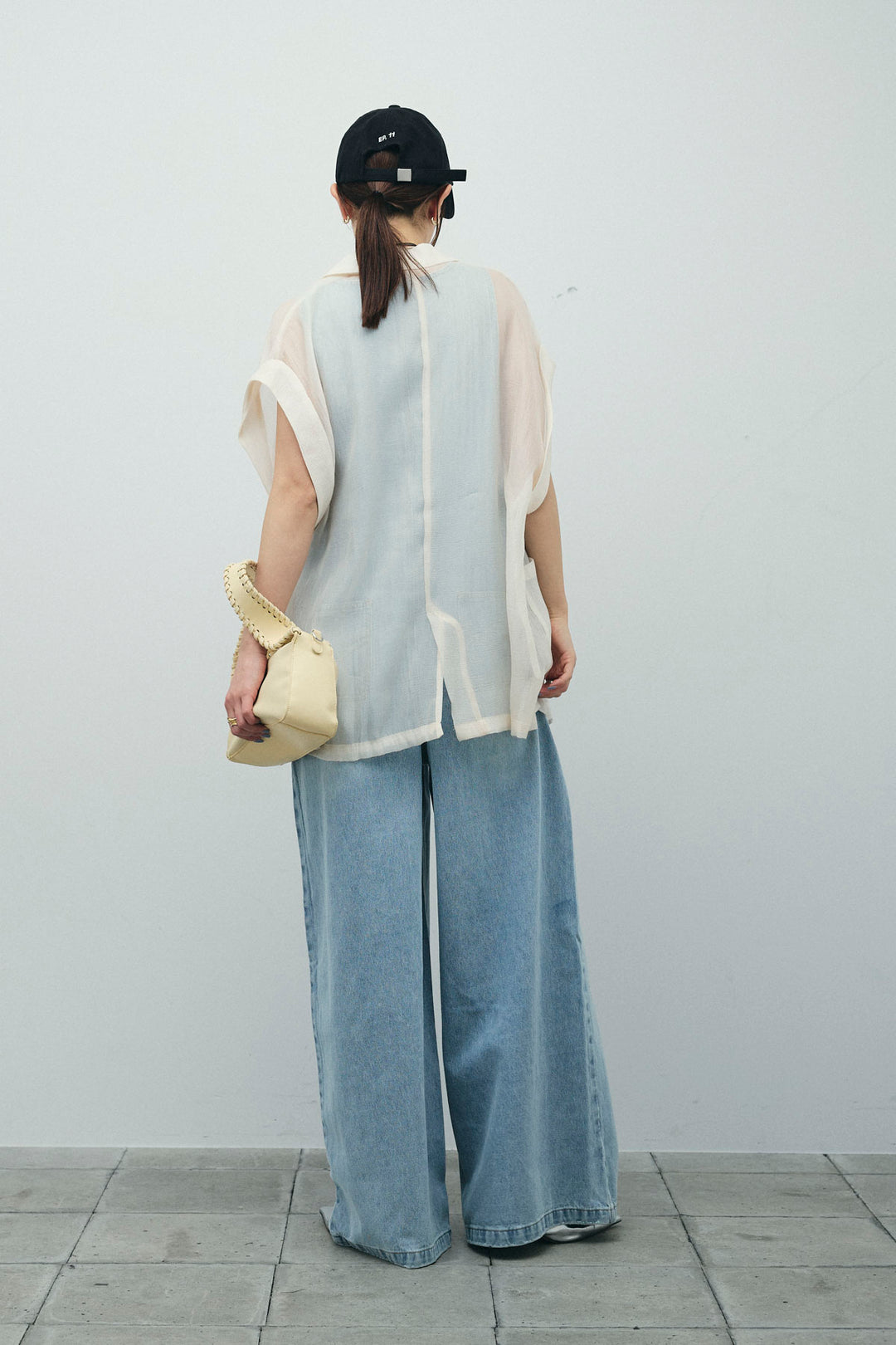 [予約/SET]ラメワッシャーダブルジレ+フロントジップアメスリデニムオールインワン(2set)