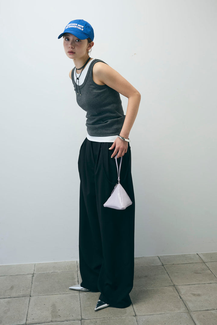 [予約/SET]ネーム入りアメスリタンク+テレコベーシックタンク+クレープタックワイドサロペット(3set)