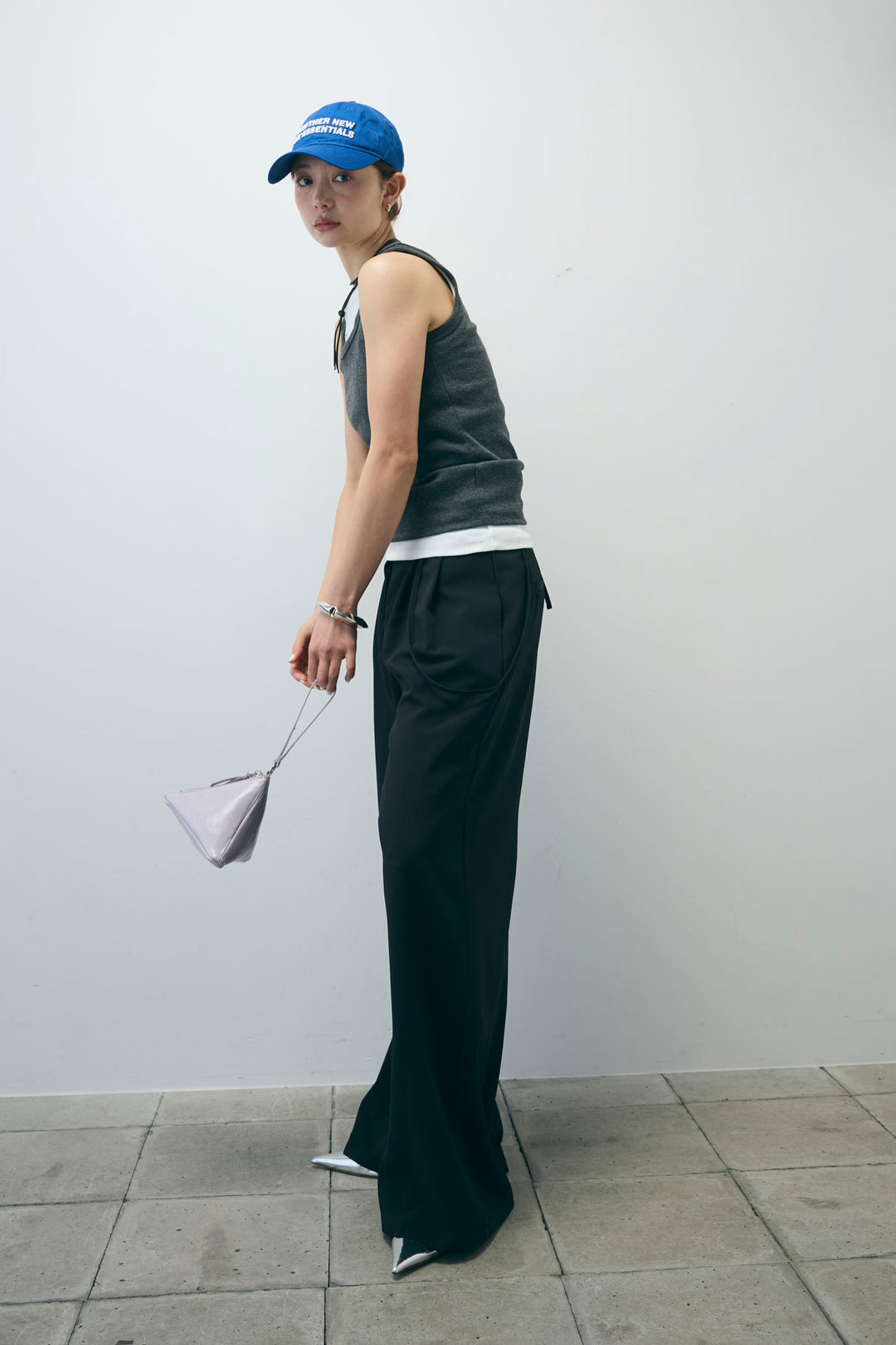 [予約/SET]ネーム入りアメスリタンク+テレコベーシックタンク+クレープタックワイドサロペット(3set)