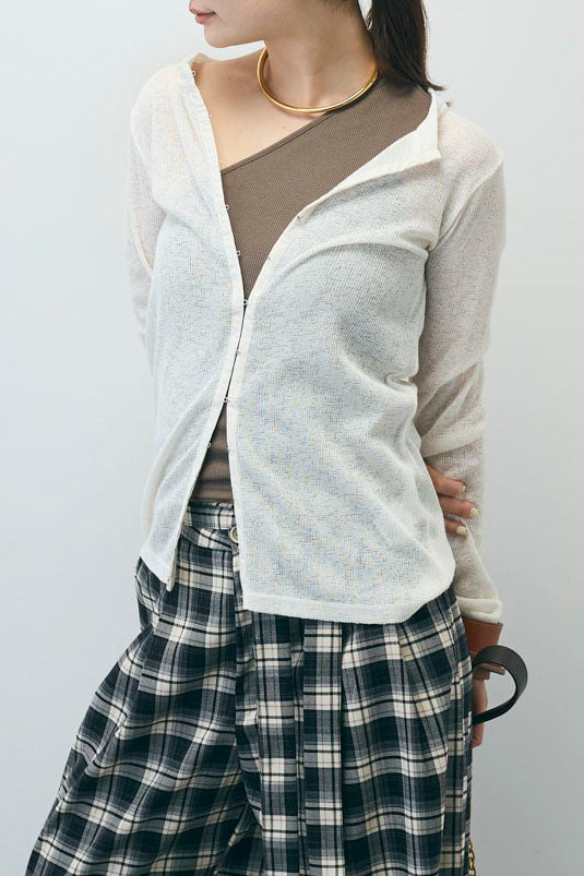 [予約]杢スラブチュニックカーディガン