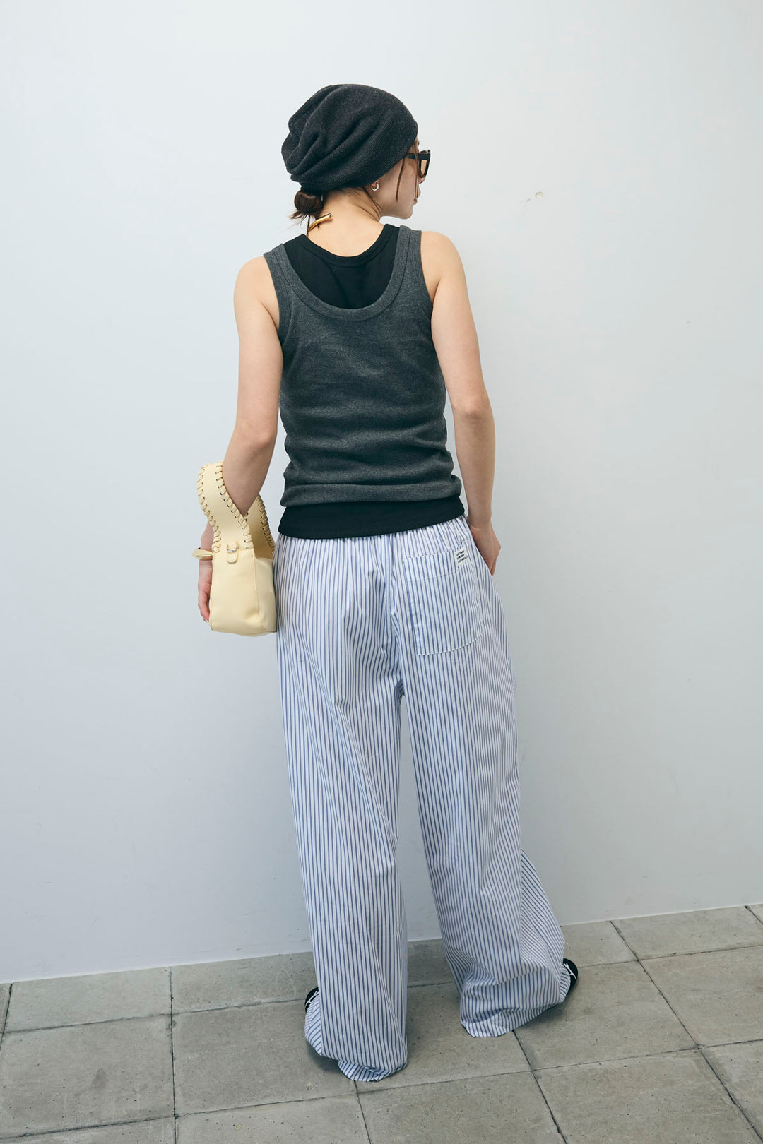 [予約/SET]ネーム入りアメスリタンク+テレコベーシックタンク+ストライプ イージー ワイド パンツ(3set)