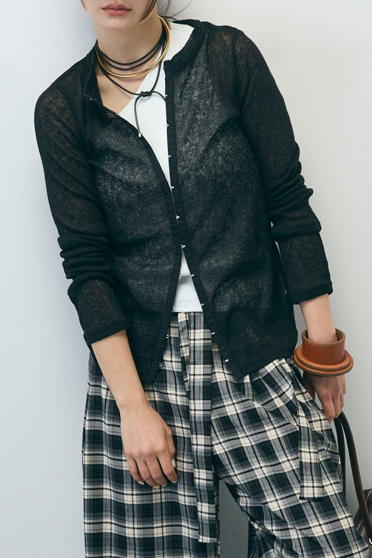 [予約]杢スラブチュニックカーディガン