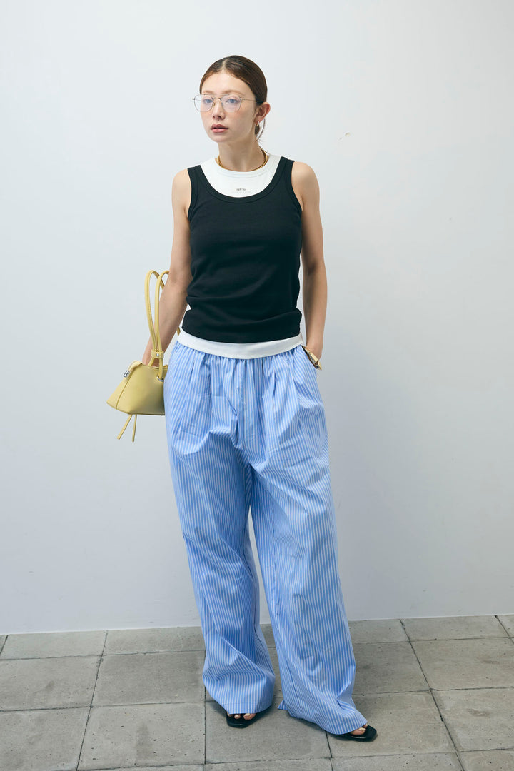 [予約/SET]ネーム入りアメスリタンク+テレコベーシックタンク+ストライプ イージー ワイド パンツ(3set)