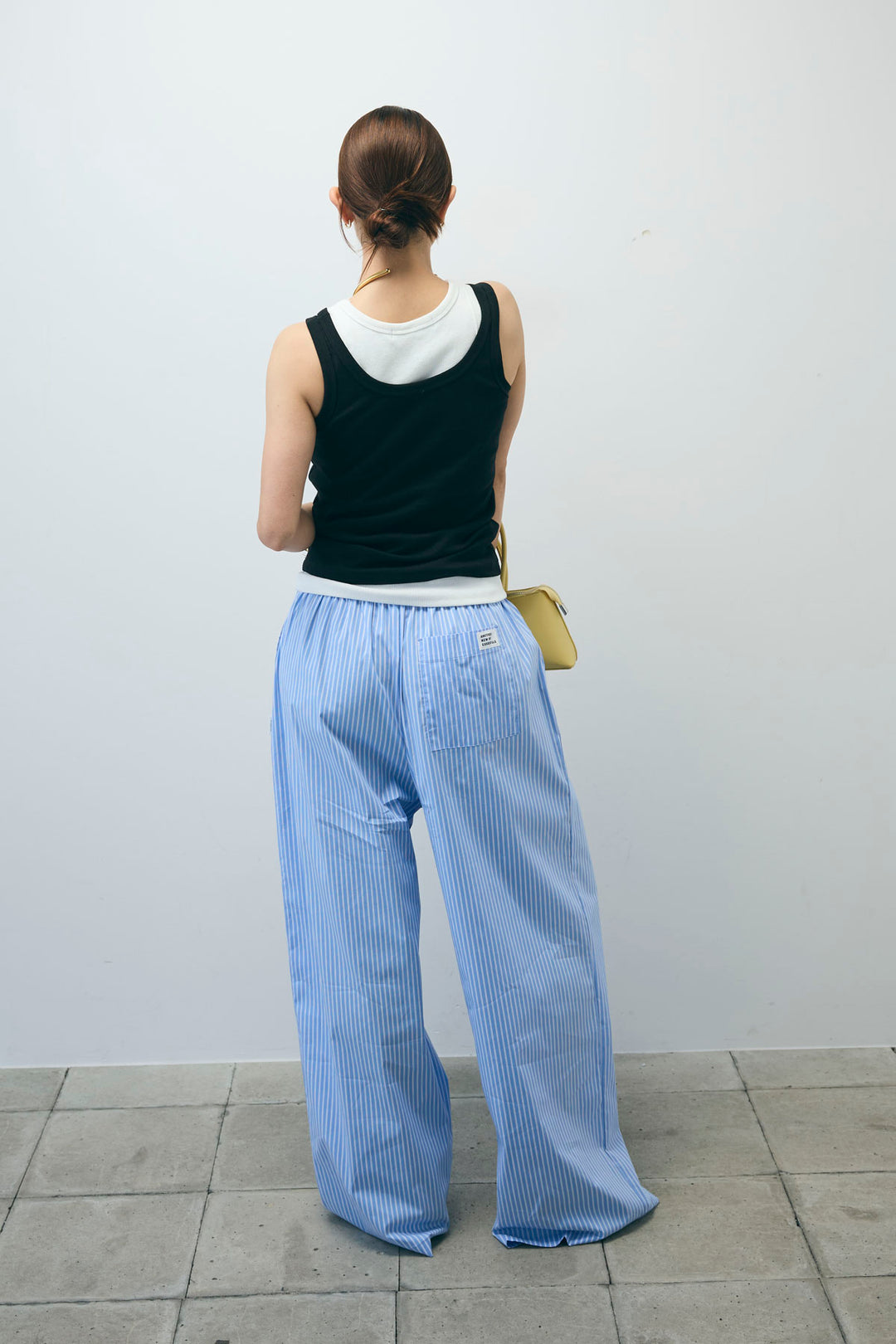 [予約/SET]ネーム入りアメスリタンク+テレコベーシックタンク+ストライプ イージー ワイド パンツ(3set)