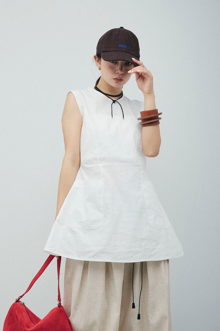 [予約/SET]バックオープンブラウス+リネンライクリラックスパンツ(2set)