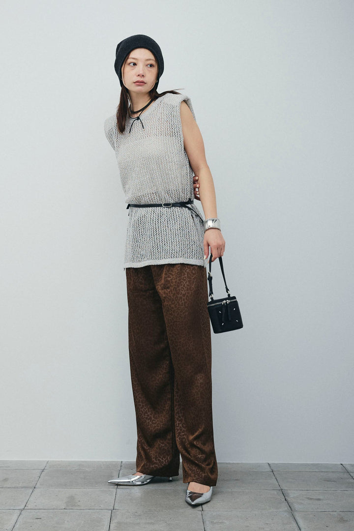 [予約]ベルト付きノースリニット