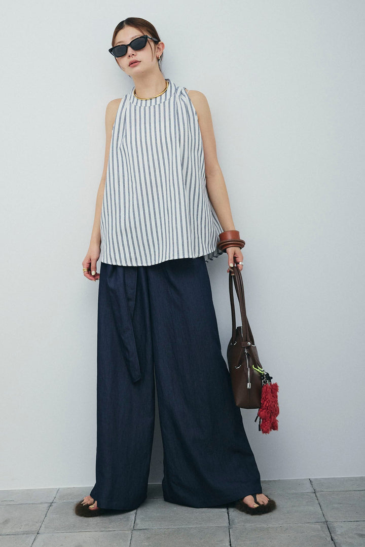 [予約]ダブルストライプホルターブラウス