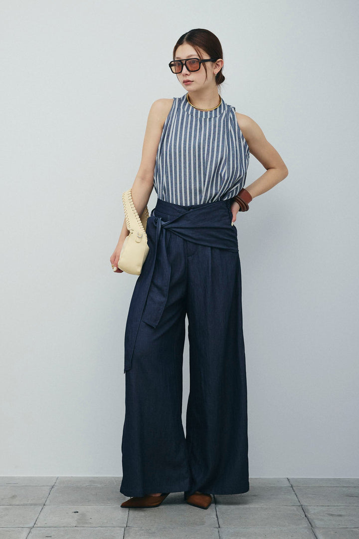 [予約]ダブルストライプホルターブラウス