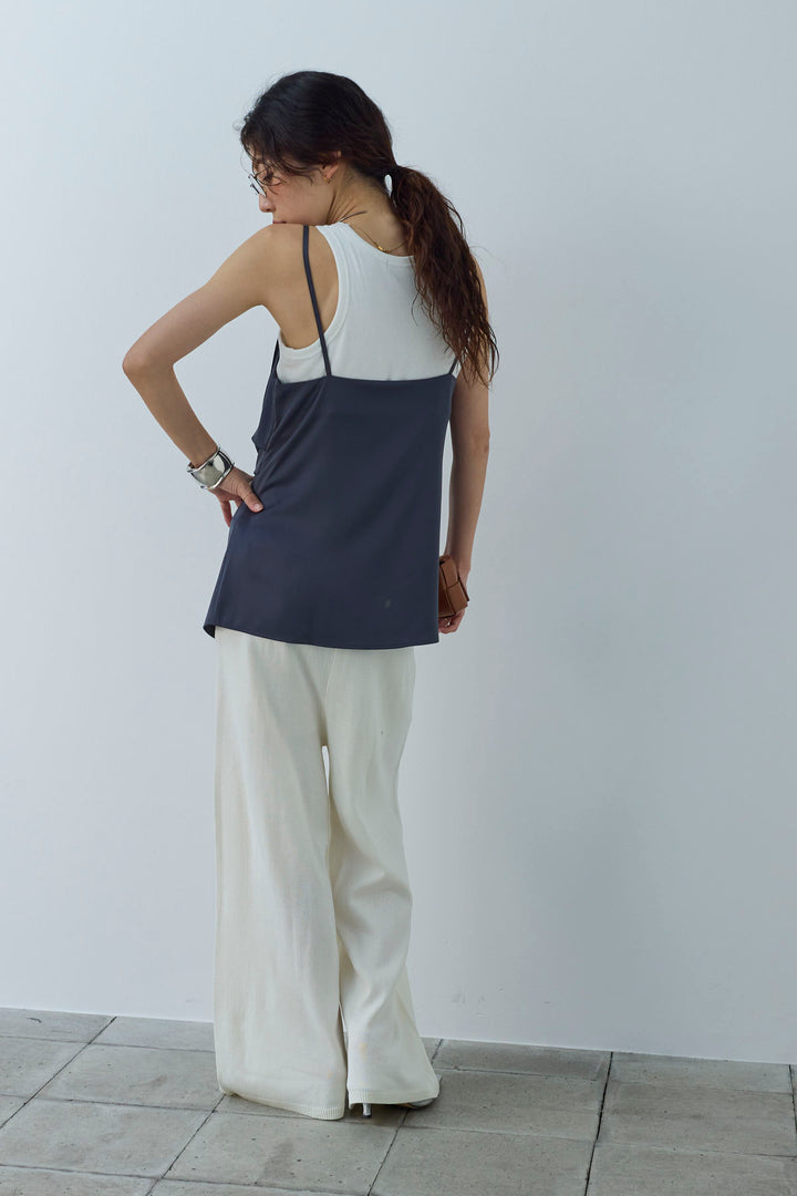 [予約/SET]マットサテンサイドタックキャミ+ネーム入りアメスリタンク+ニットベア2wayパンツ(3set)