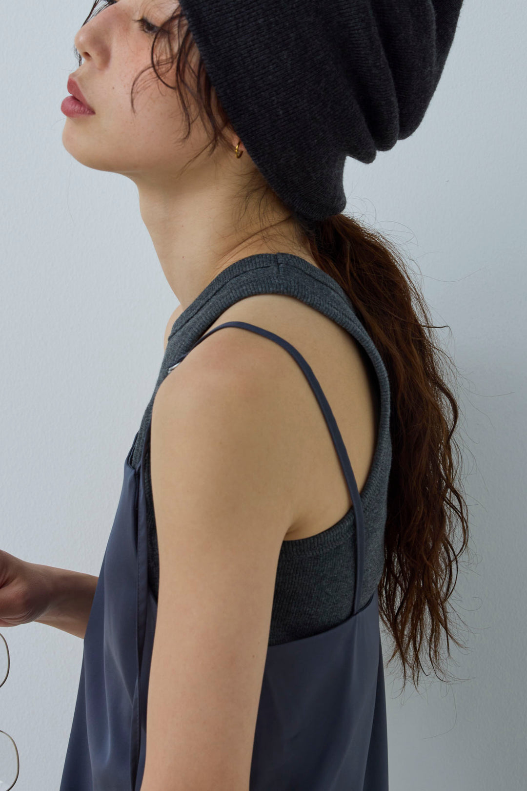 [予約/SET]マットサテンサイドタックキャミ+ネーム入りアメスリタンク+ニットベア2wayパンツ(3set)