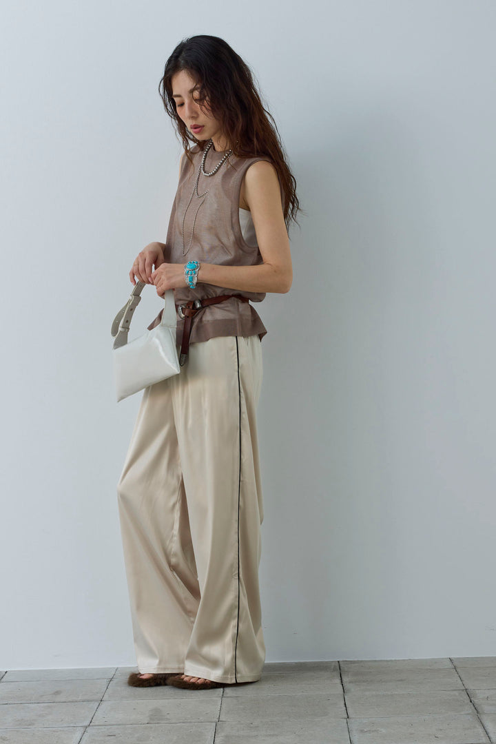 サイドラインサテンパンツ