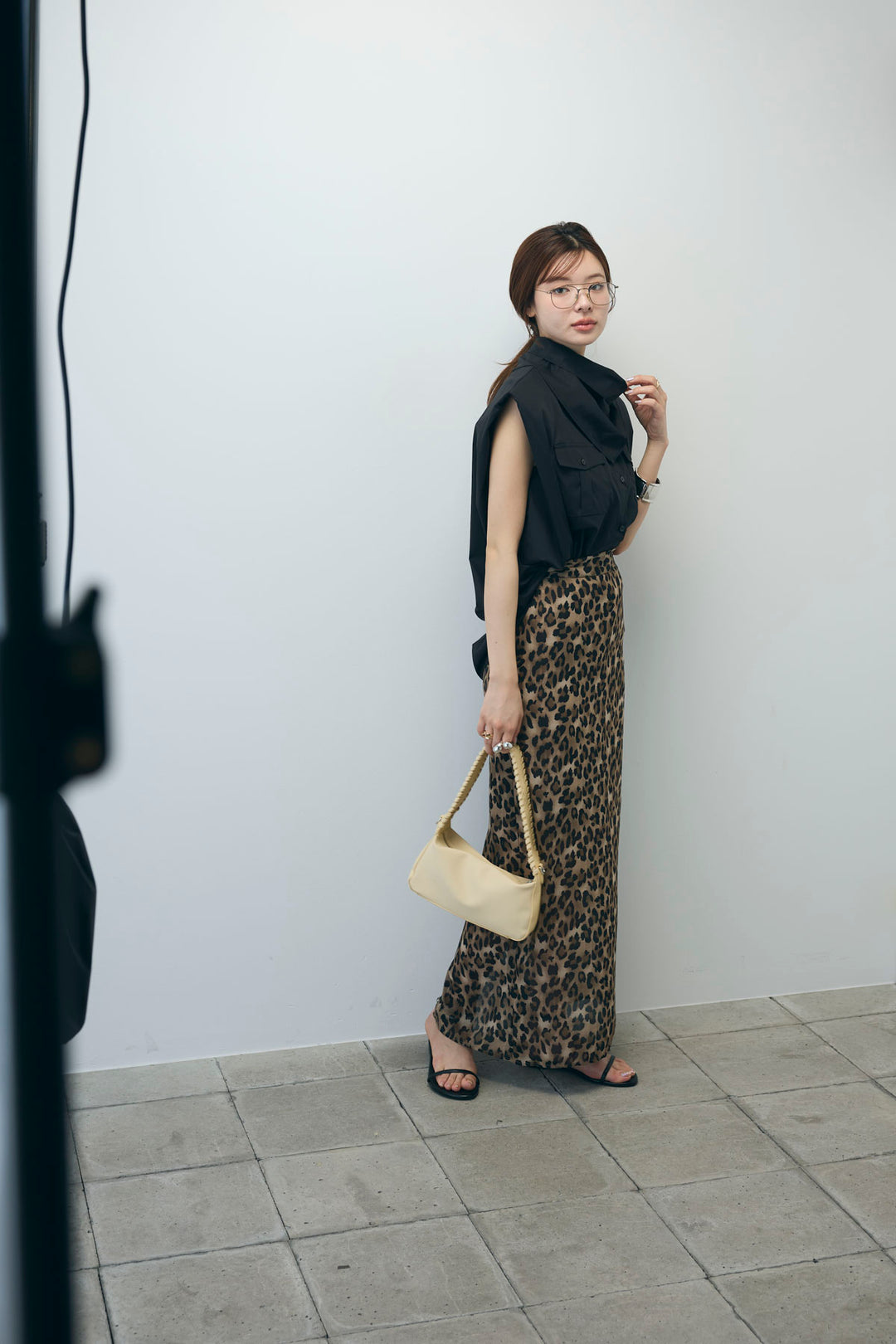 [予約]スカーフ付きボックスシャツ