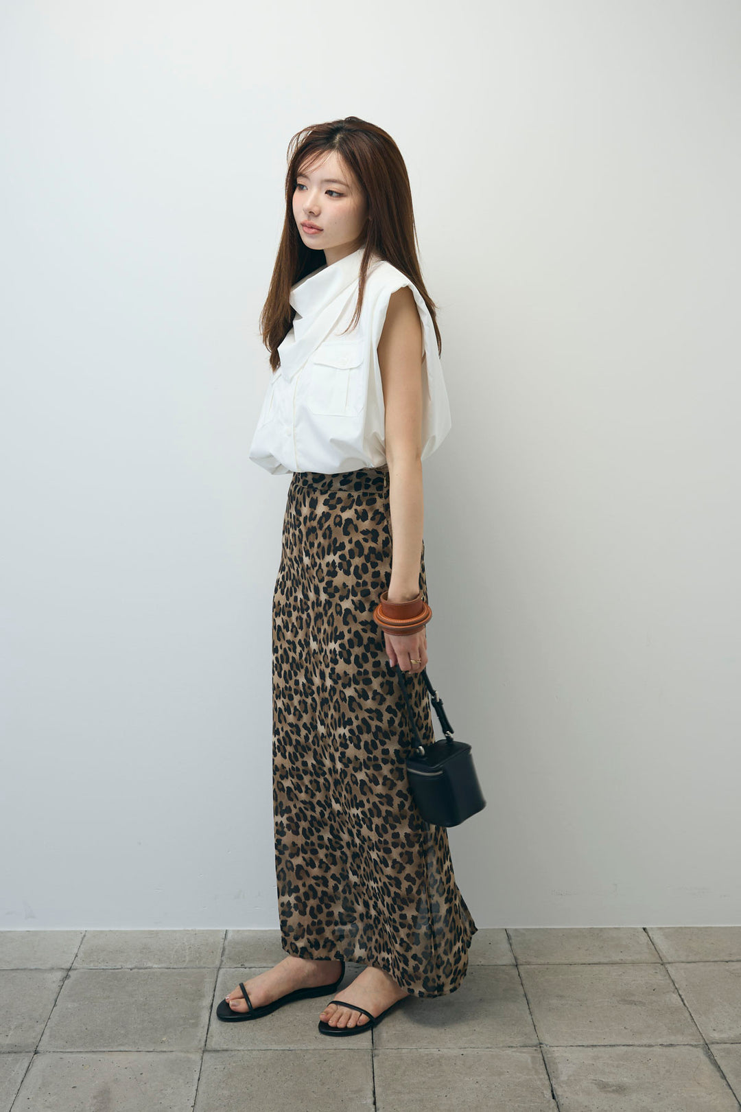 [予約]スカーフ付きボックスシャツ