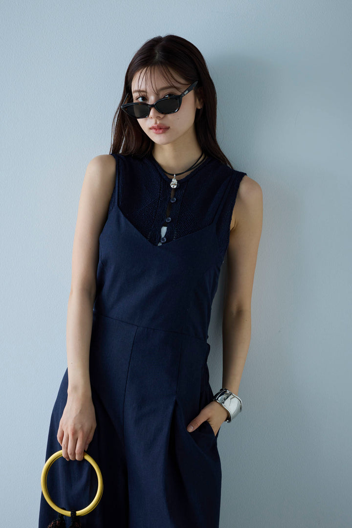 [予約]リネンミックスキャミサロペット