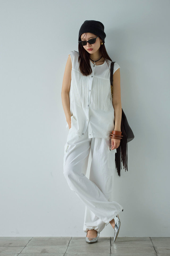 [予約/SET]フリンジデザインノースリーブ+カーゴパンツ(2set)