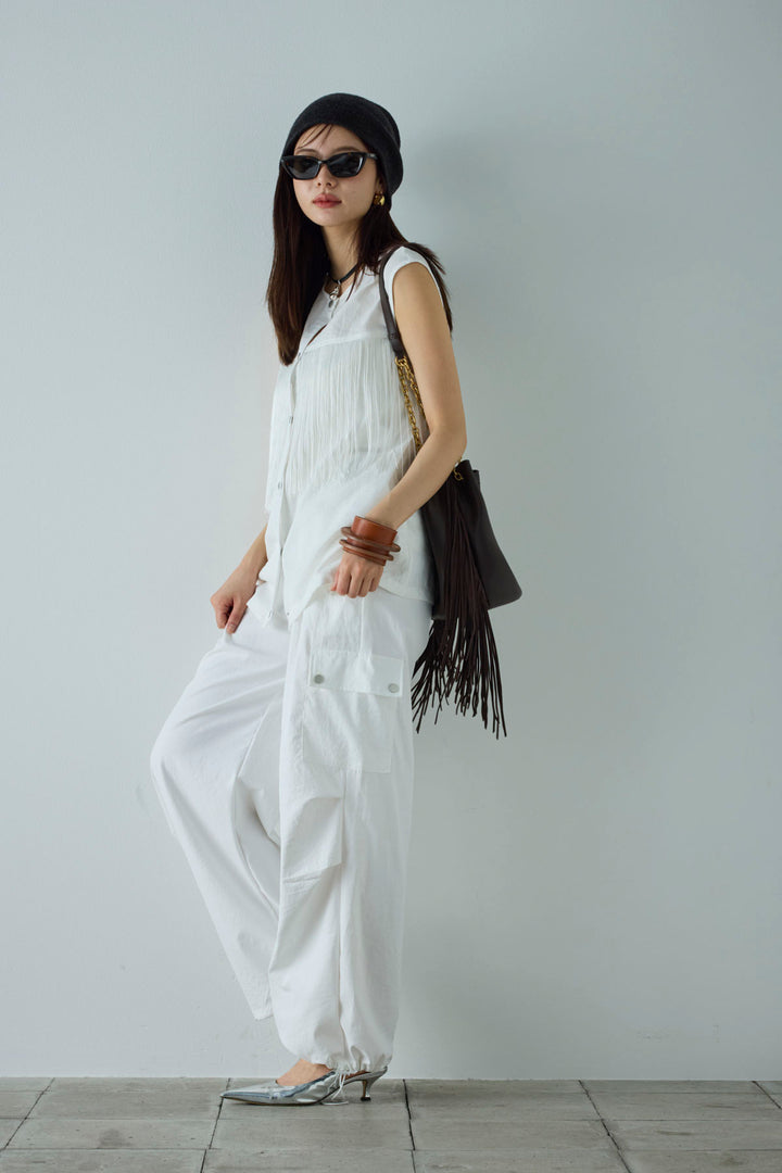 [予約/SET]フリンジデザインノースリーブ+カーゴパンツ(2set)