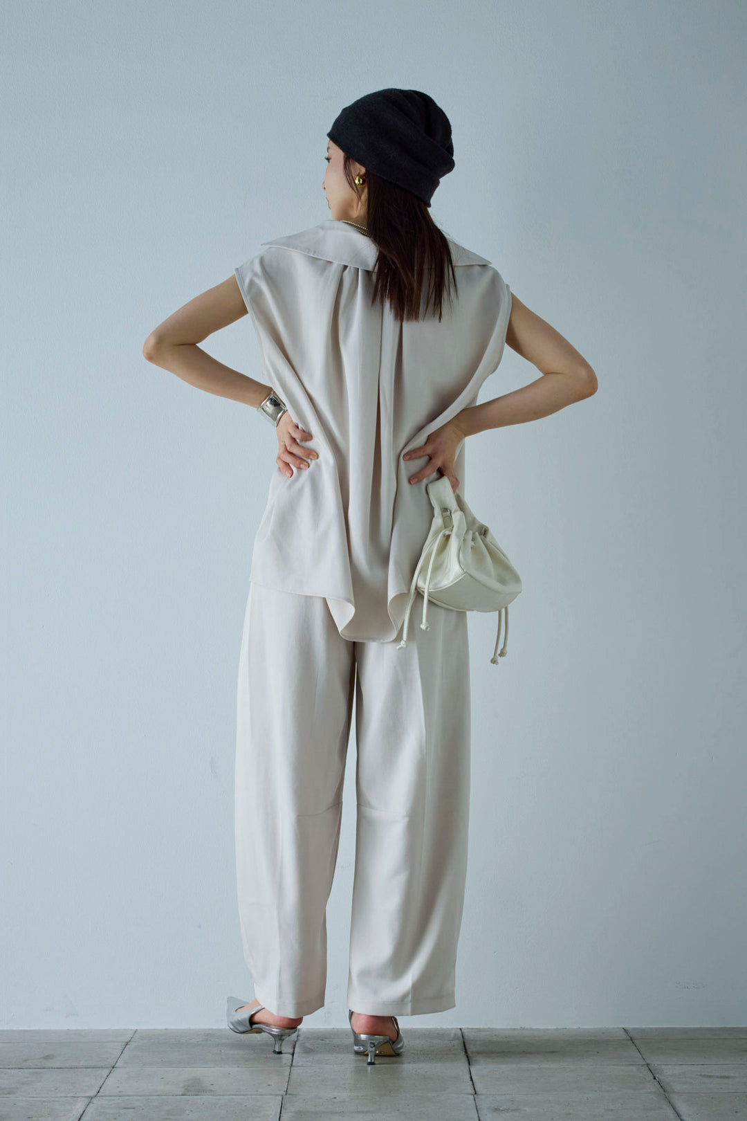 [予約/SET]スキッパーギャザーSH+カーブパンツ(2set)