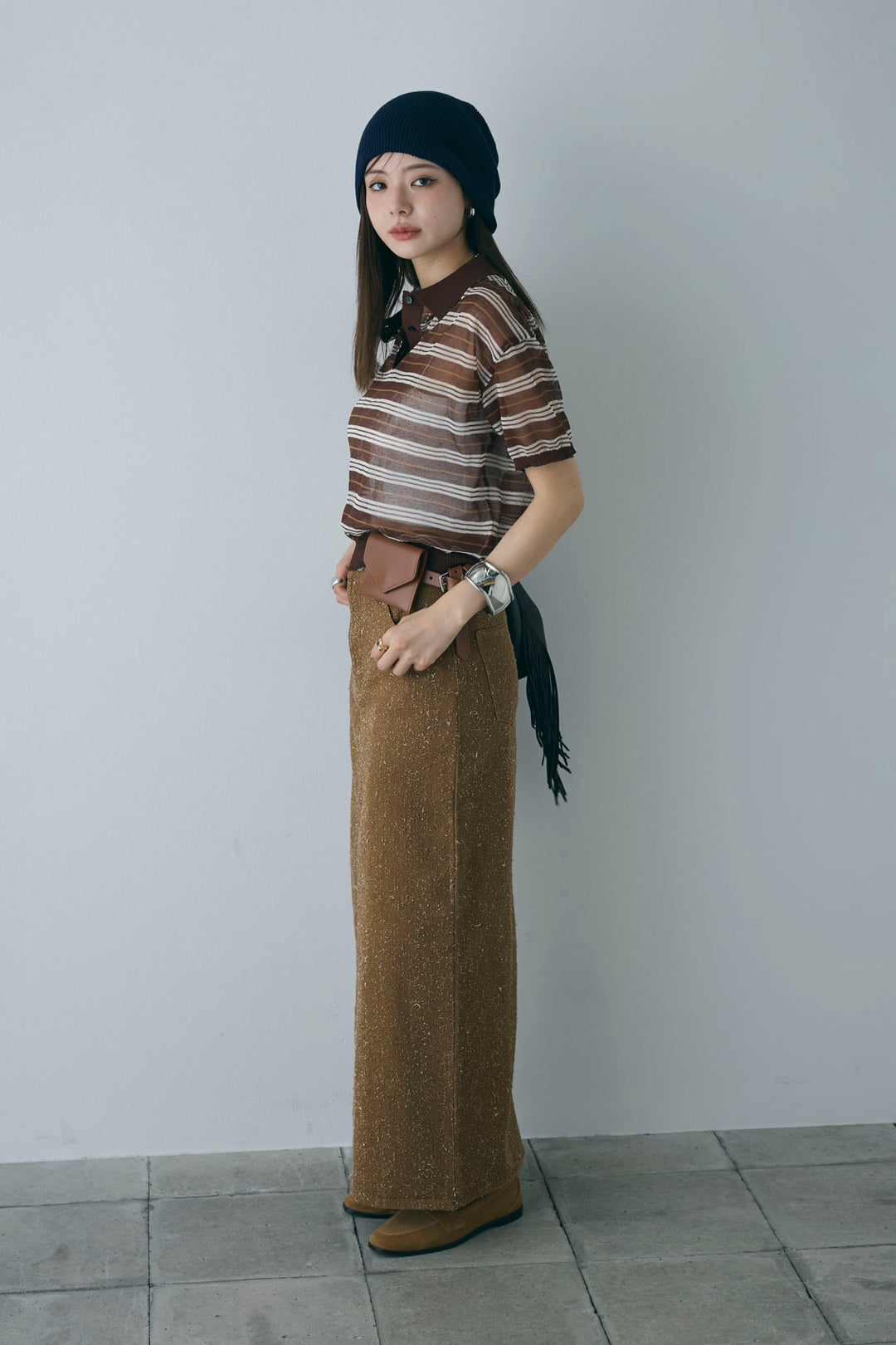 [予約]ネップツイルストレートスカート