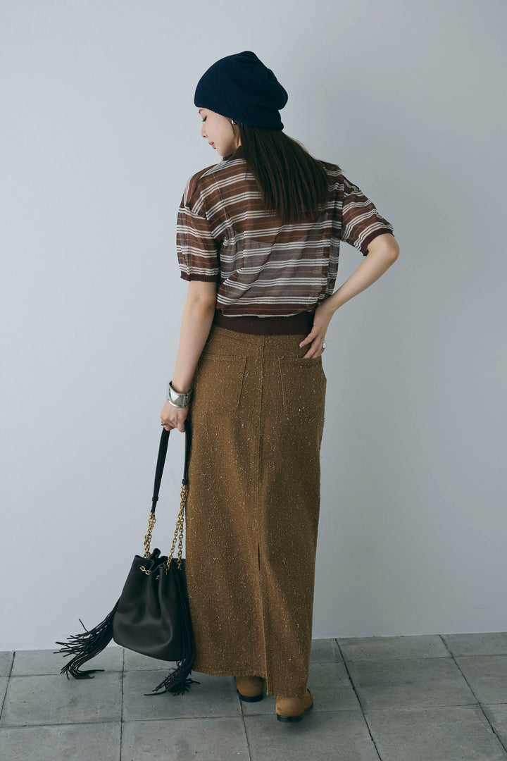 [予約]ネップツイルストレートスカート