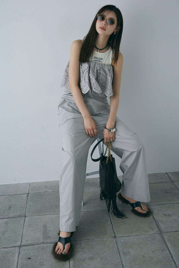 [予約/SET]リブロゴタンク+オフショルレースコンビネゾン(2set)