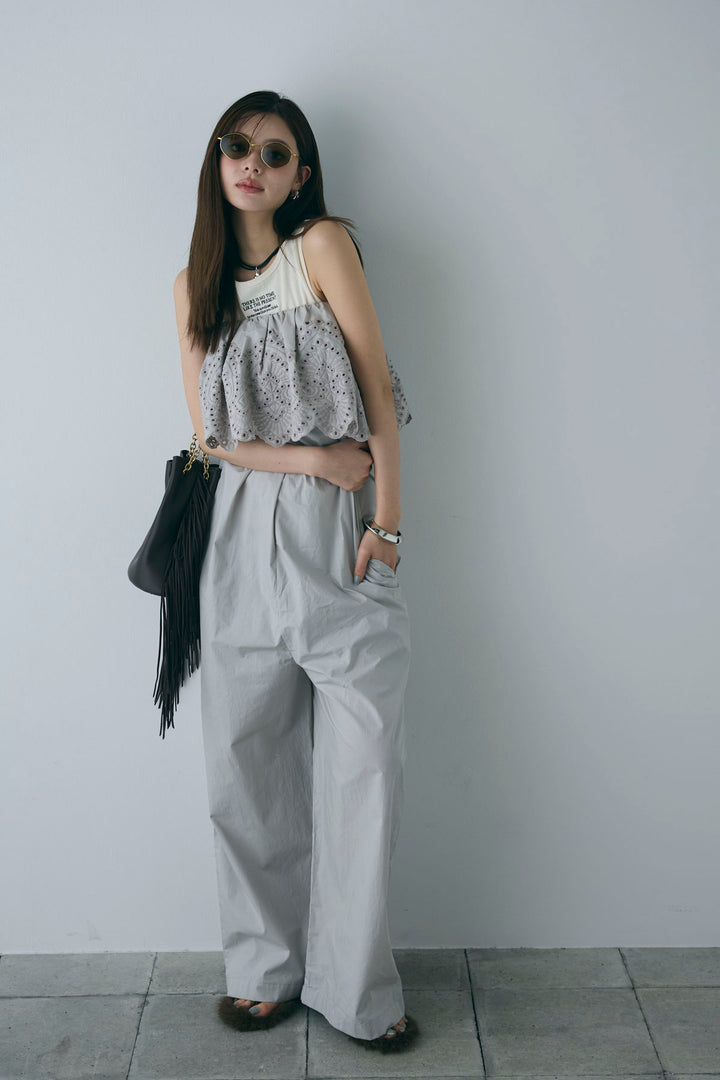 [予約/SET]リブロゴタンク+オフショルレースコンビネゾン(2set)