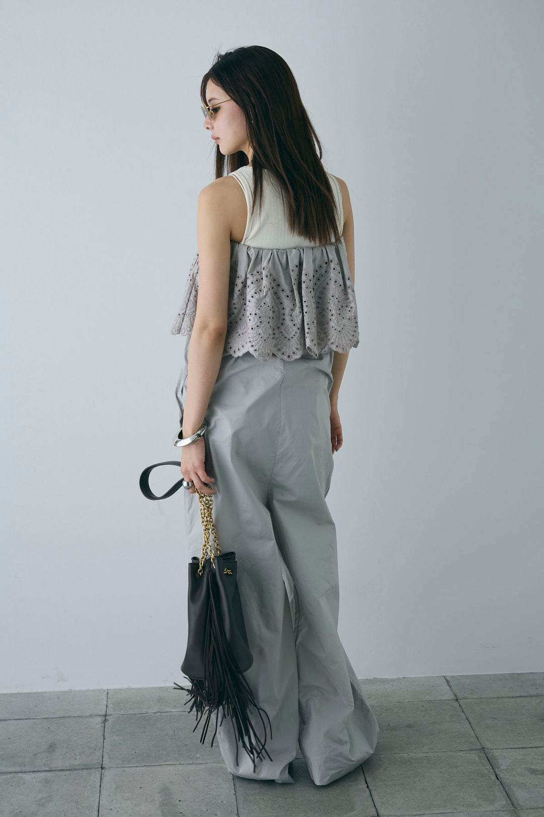 [予約/SET]リブロゴタンク+オフショルレースコンビネゾン(2set)