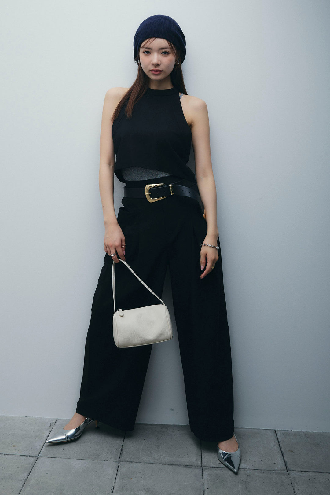 [予約/SET]ホルタービスチェセットアップ+ラメバッククロスキャミソール(2set)