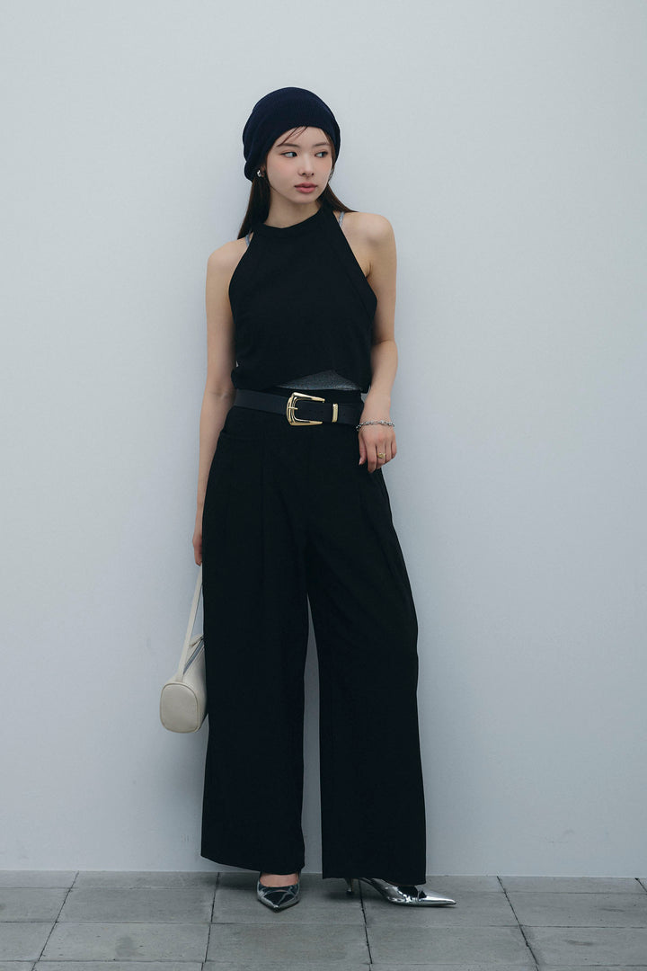 [予約/SET]ホルタービスチェセットアップ+ラメバッククロスキャミソール(2set)