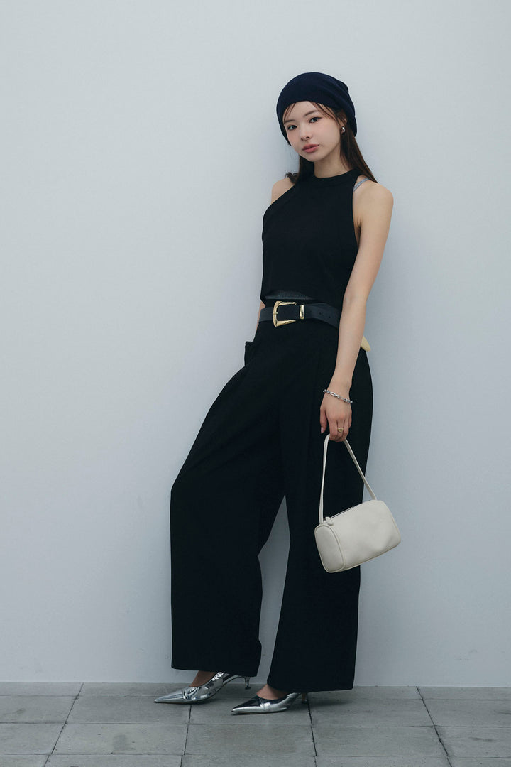 [予約/SET]ホルタービスチェセットアップ+ラメバッククロスキャミソール(2set)