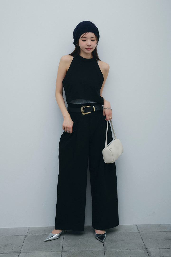 [予約/SET]ホルタービスチェセットアップ+ラメバッククロスキャミソール(2set)