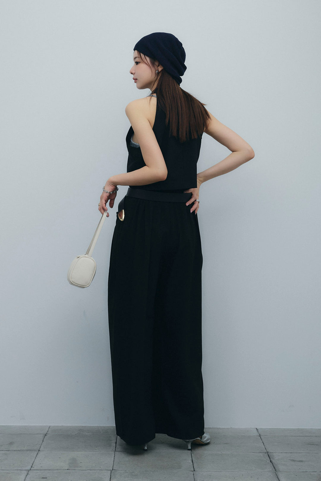 [予約/SET]ホルタービスチェセットアップ+ラメバッククロスキャミソール(2set)