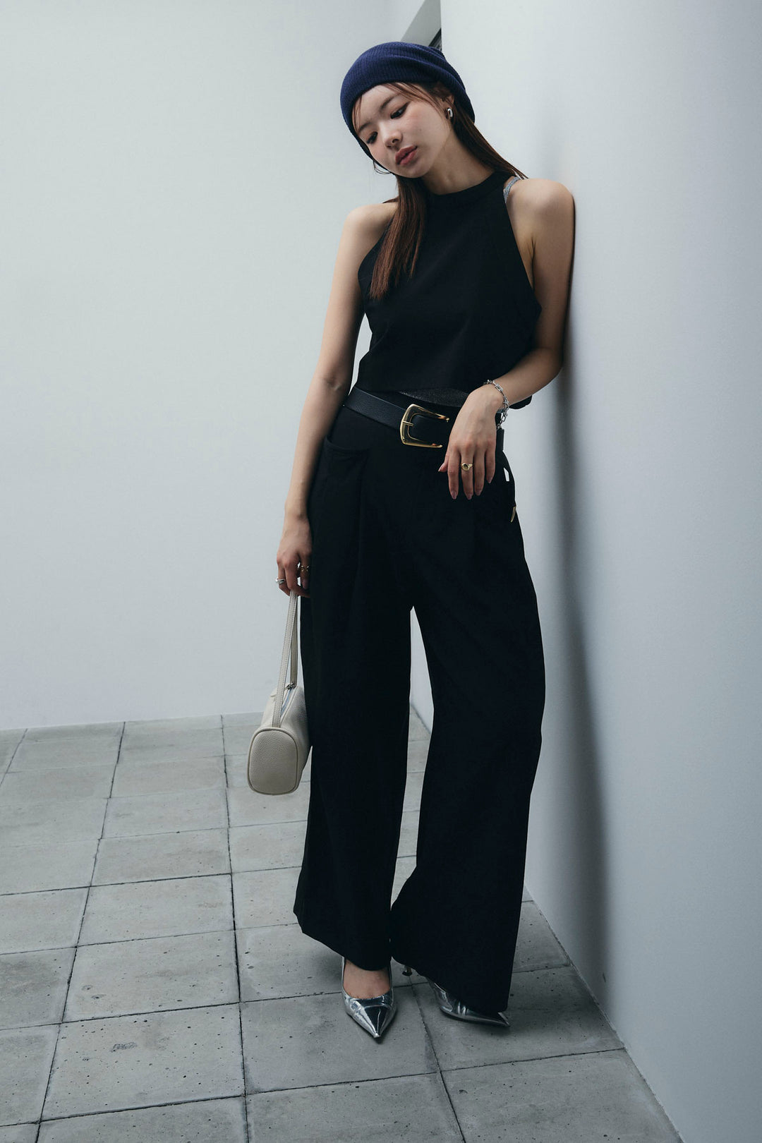 [予約/SET]ホルタービスチェセットアップ+ラメバッククロスキャミソール(2set)