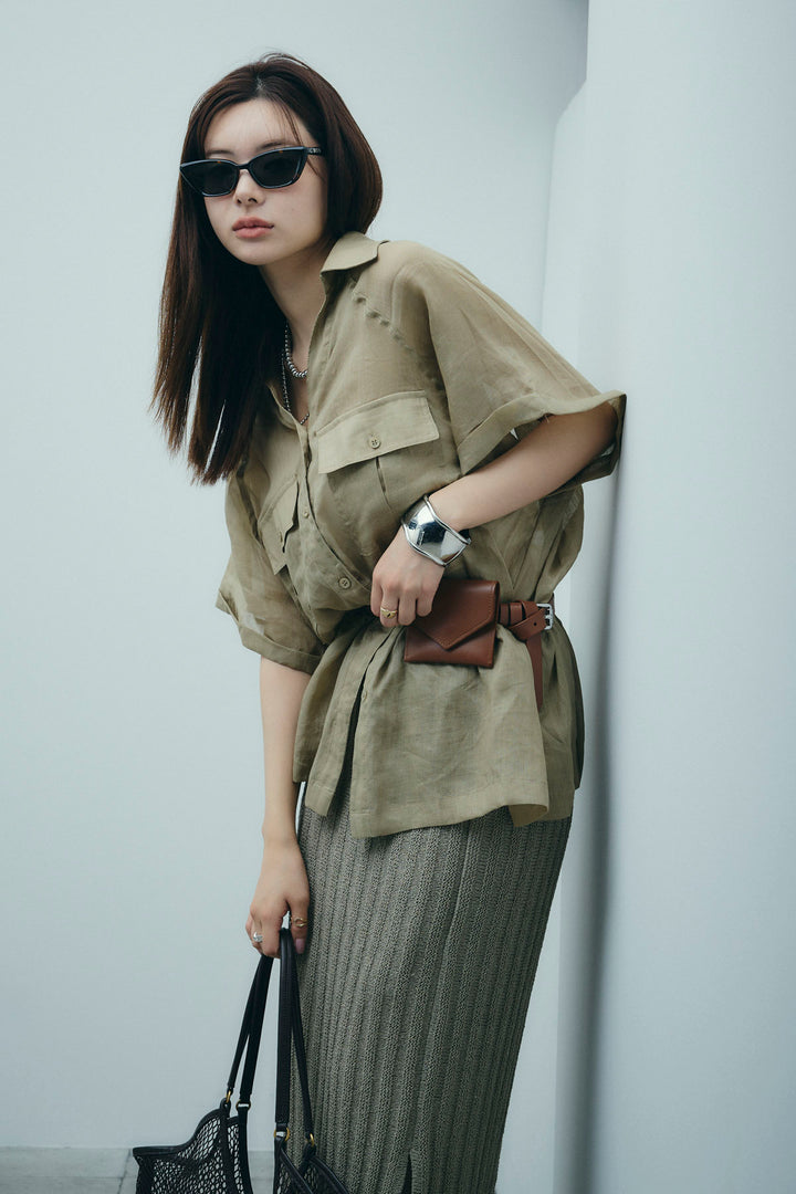 [予約]リネンサファリリラックスシャツ