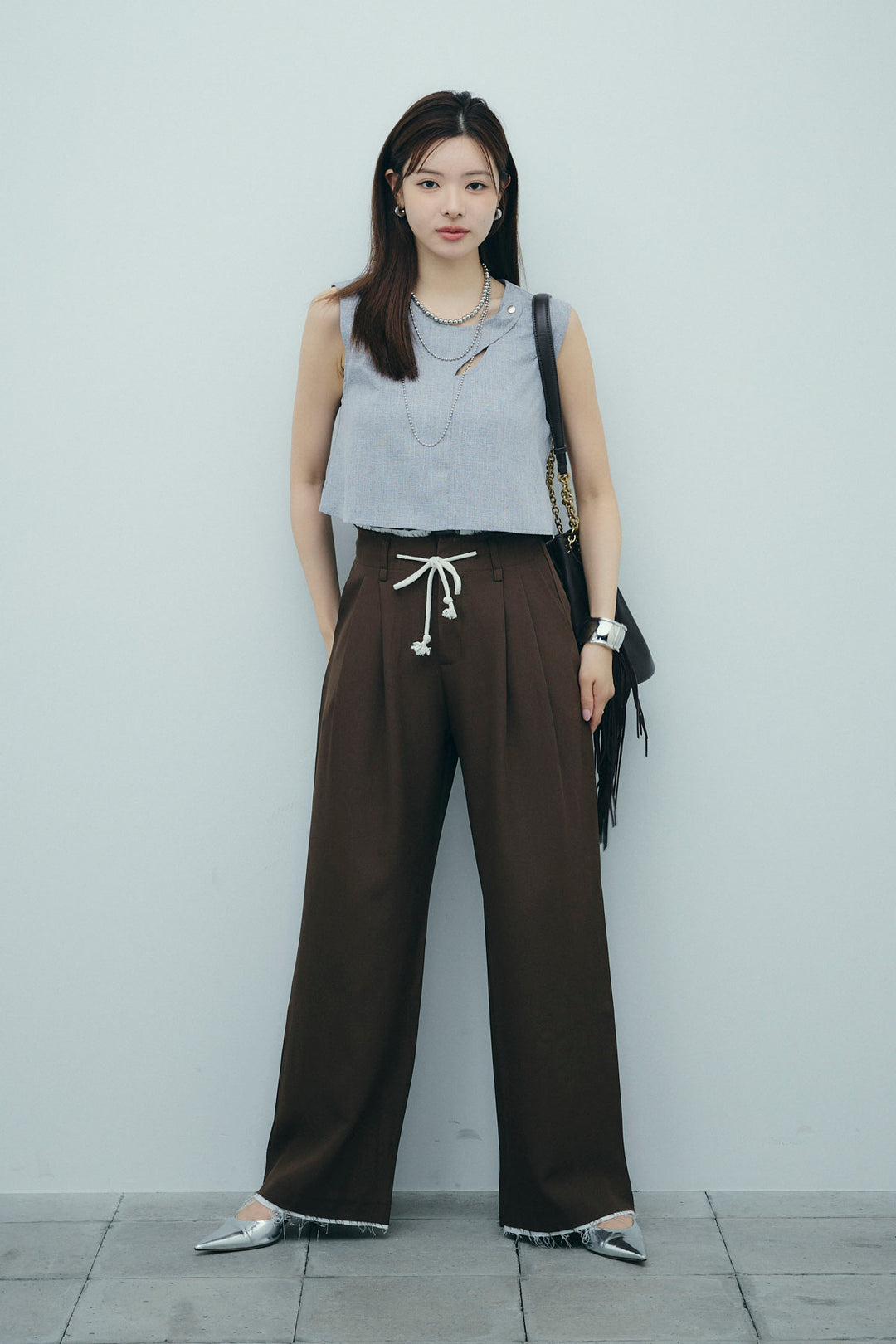 [予約]裾切りっぱなしデザインパンツ