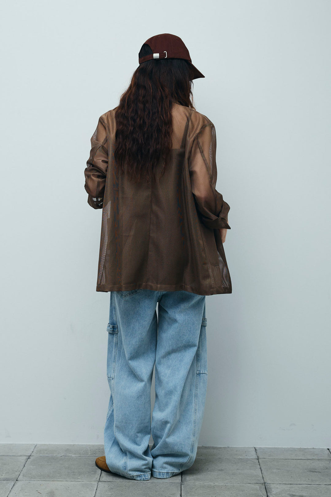 [予約/SET]シアーダブルテーラードJK+ストライプキャミブラウス+ペインターカーブデニムパンツ(3set)