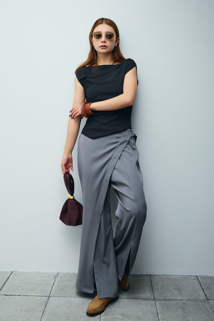 [予約]スリットラップパンツ