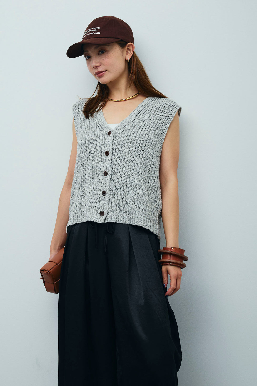 [予約]Vネックサマーニットベスト